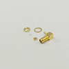 RP SMA Female Right Angle Bulkhead Connector for RG316-S Gold Plated