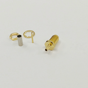 RP SMA Female Bulkhead Connector Solder Attachment For RG174 RG316-S