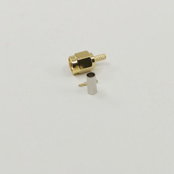 SMA Male Crimp Solder Connector for RG174 RG316-DS Gold Plated